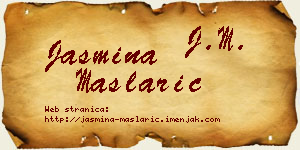 Jasmina Maslarić vizit kartica